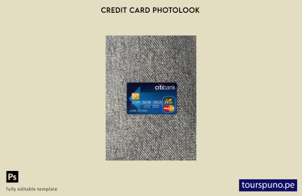 listo para imprimir plantilla frontal de Australia Citibank mastercard photolook